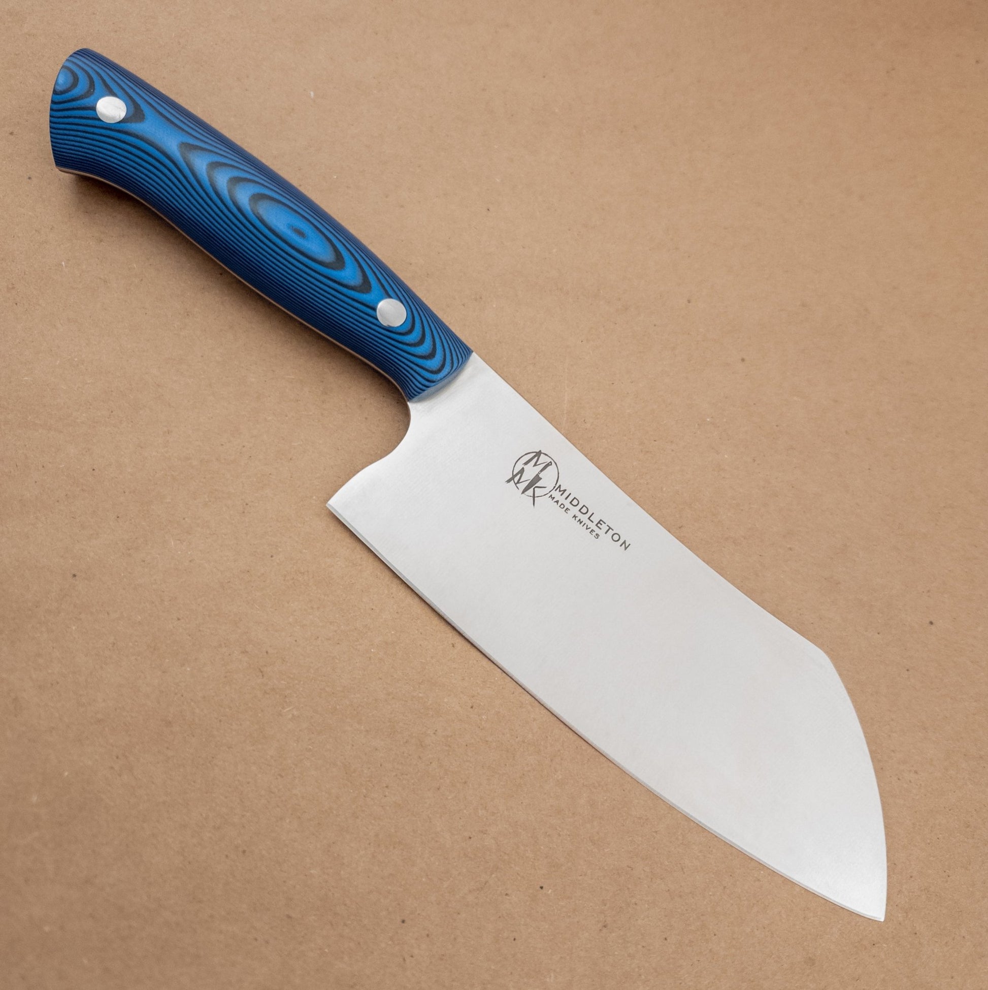 6" Middleton Made Knives Echo Santoku Blue - District Cutlery