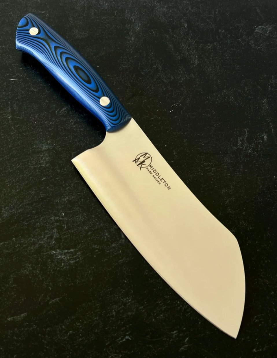 6" Middleton Made Knives Echo Santoku Blue - District Cutlery