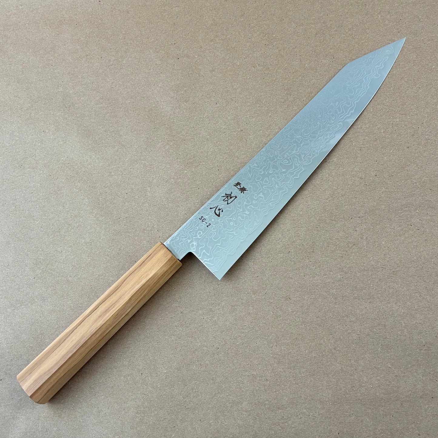 210mm Hatsukokoro Ryuhyo SG2 Damascus Wa Kiritsuke Gyuto