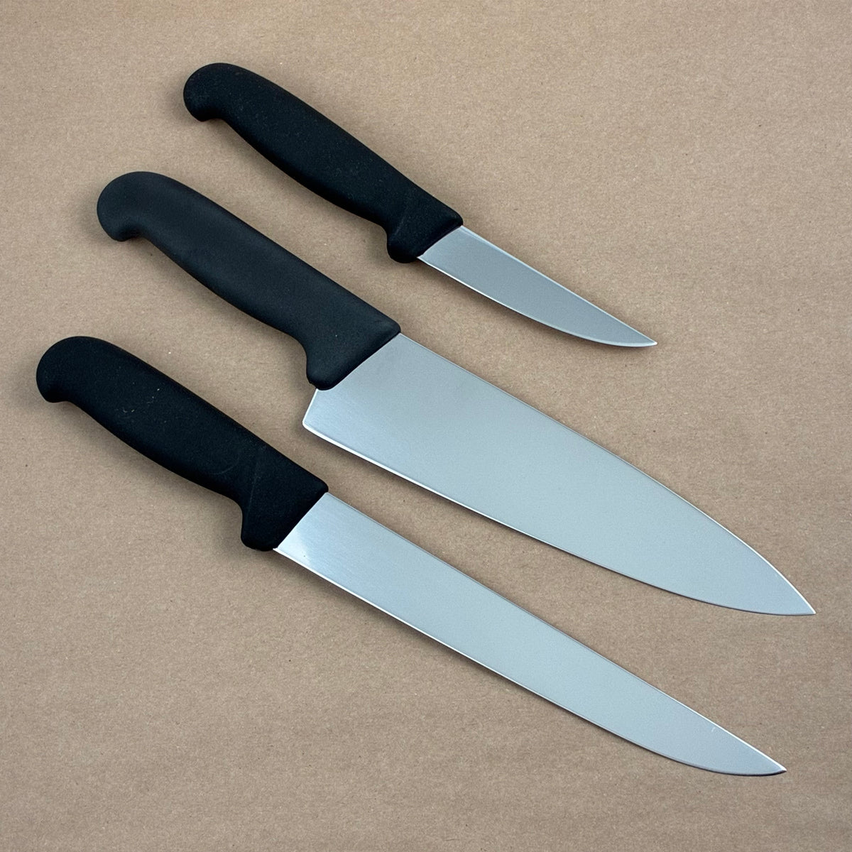 3 Piece Victorinox Fibrox Knife Set Chef Carving Paring