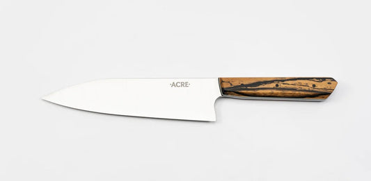 7.25" Macrum MK2 Chef - Green Dyed Maple Burl - District Cutlery