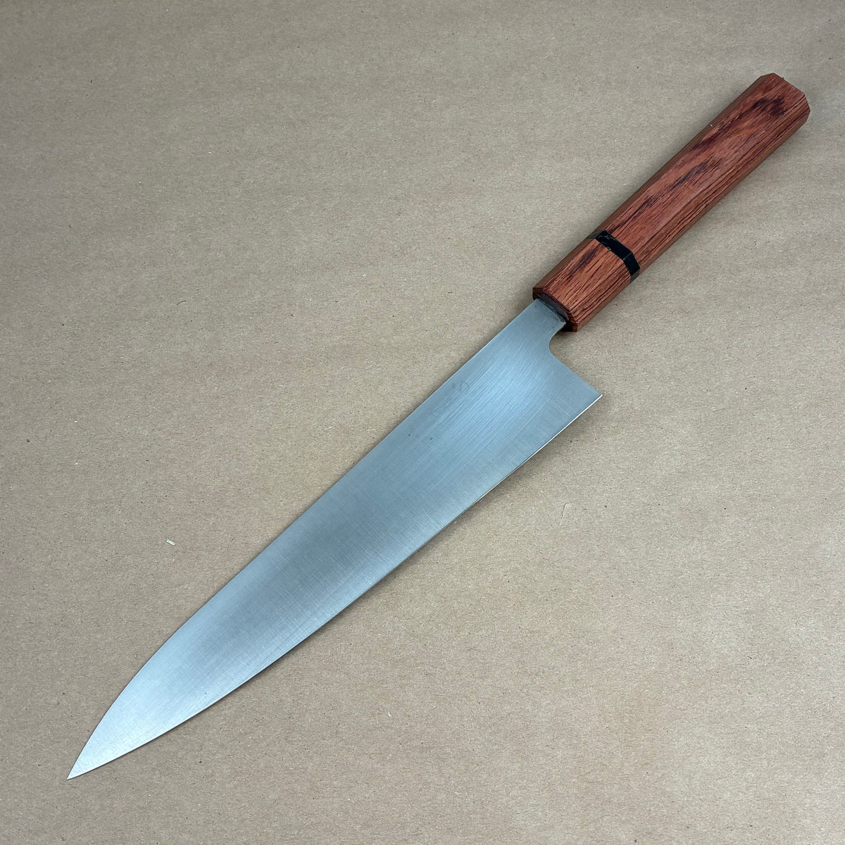 240mm Ashi Stainless Wa Gyuto in Rosewood with Walnut Saya