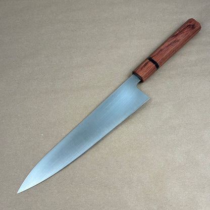 240mm Ashi Stainless Wa Gyuto in Rosewood with Walnut Saya