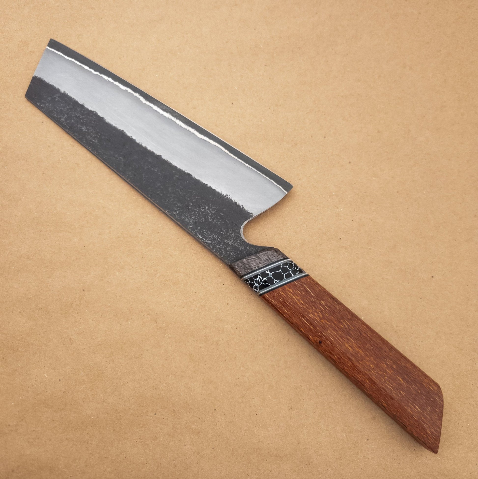 7.4" Tre' Hill San Mai Bunka O1 Leopardwood - District Cutlery