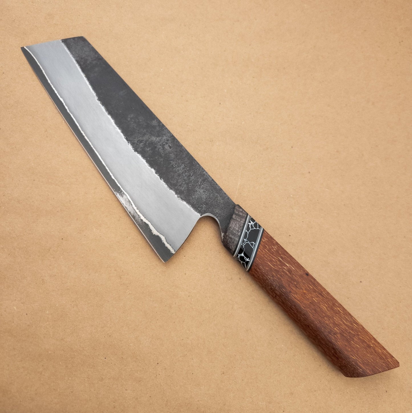 7.4" Tre' Hill San Mai Bunka O1 Leopardwood - District Cutlery