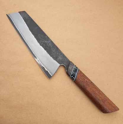 7.4" Tre' Hill San Mai Bunka O1 Leopardwood - District Cutlery