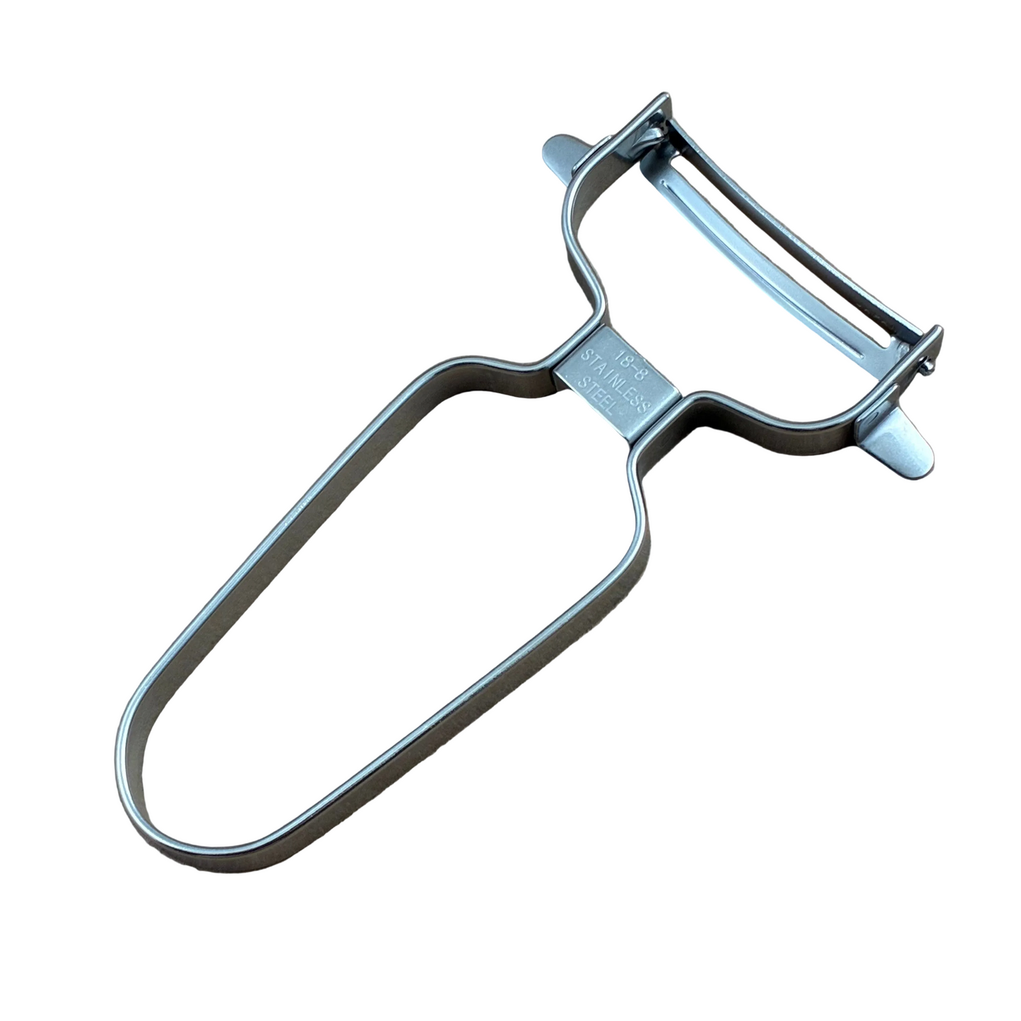 Curved stainless steel "Y"peeler