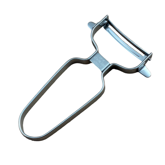Curved stainless steel "Y"peeler