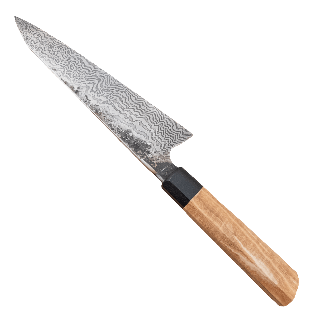 9.5" Martin Huber 50 - Layer Damascus Wa Gyuto Maple - District Cutlery