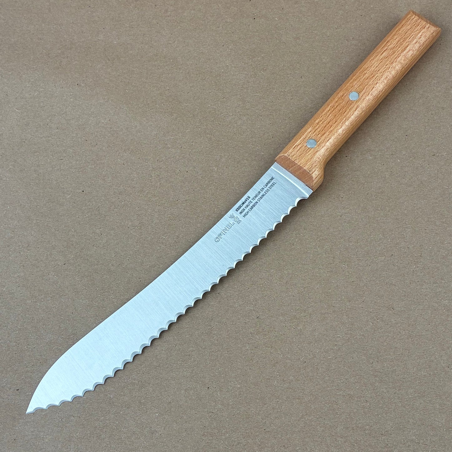 Opinel No.116 Parallele Serrated Stainless Steel Bread Knife