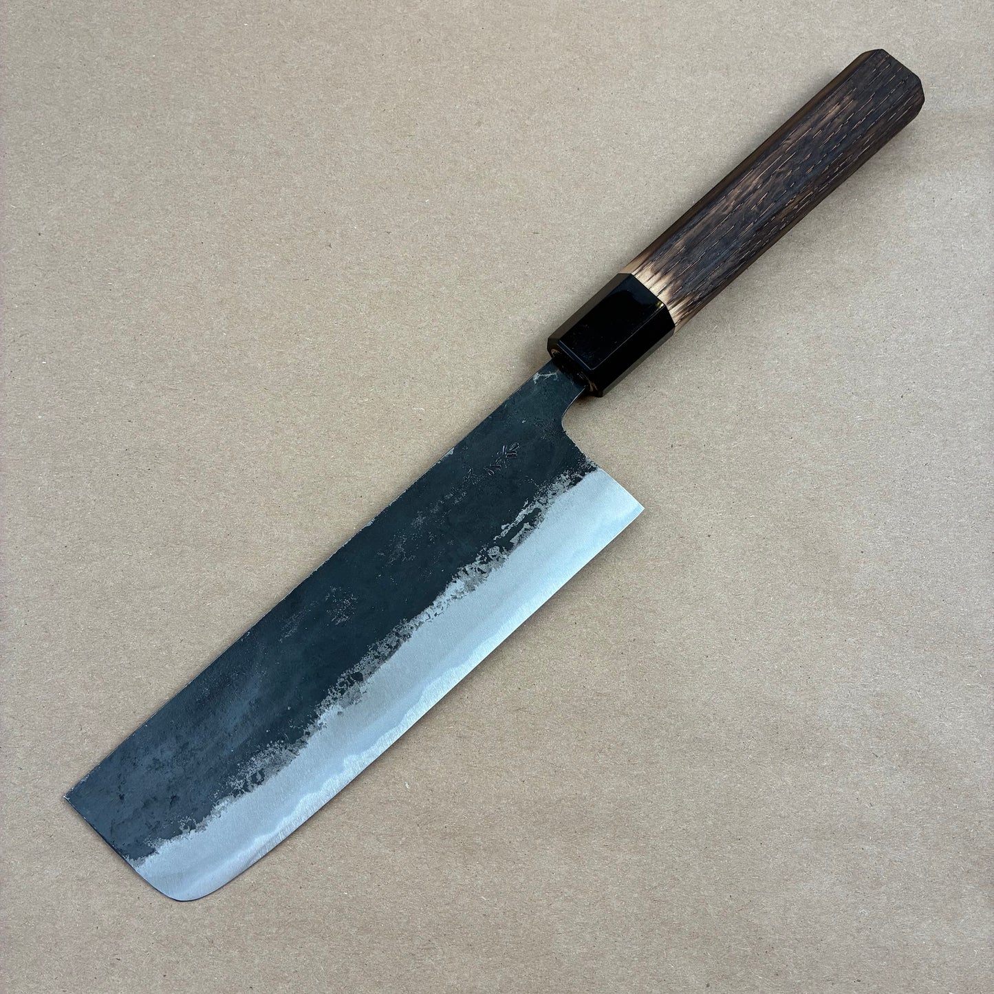 165mm Murata Aogami Super Wa Nakiri Burnt Chestnut