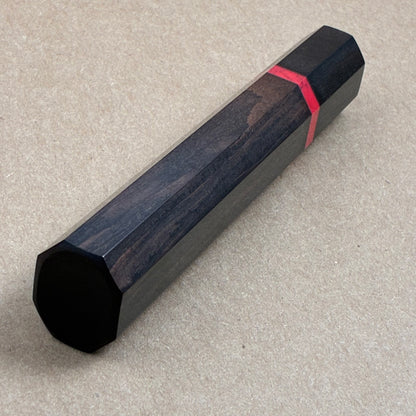 Ebony Wa Handle with Red Corian Spacer