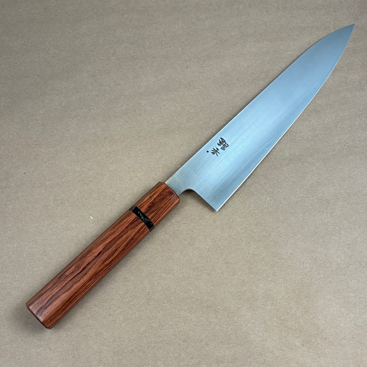 240mm Ashi Stainless Wa Gyuto in Rosewood with Walnut Saya