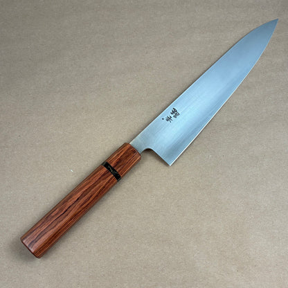 240mm Ashi Stainless Wa Gyuto in Rosewood with Walnut Saya