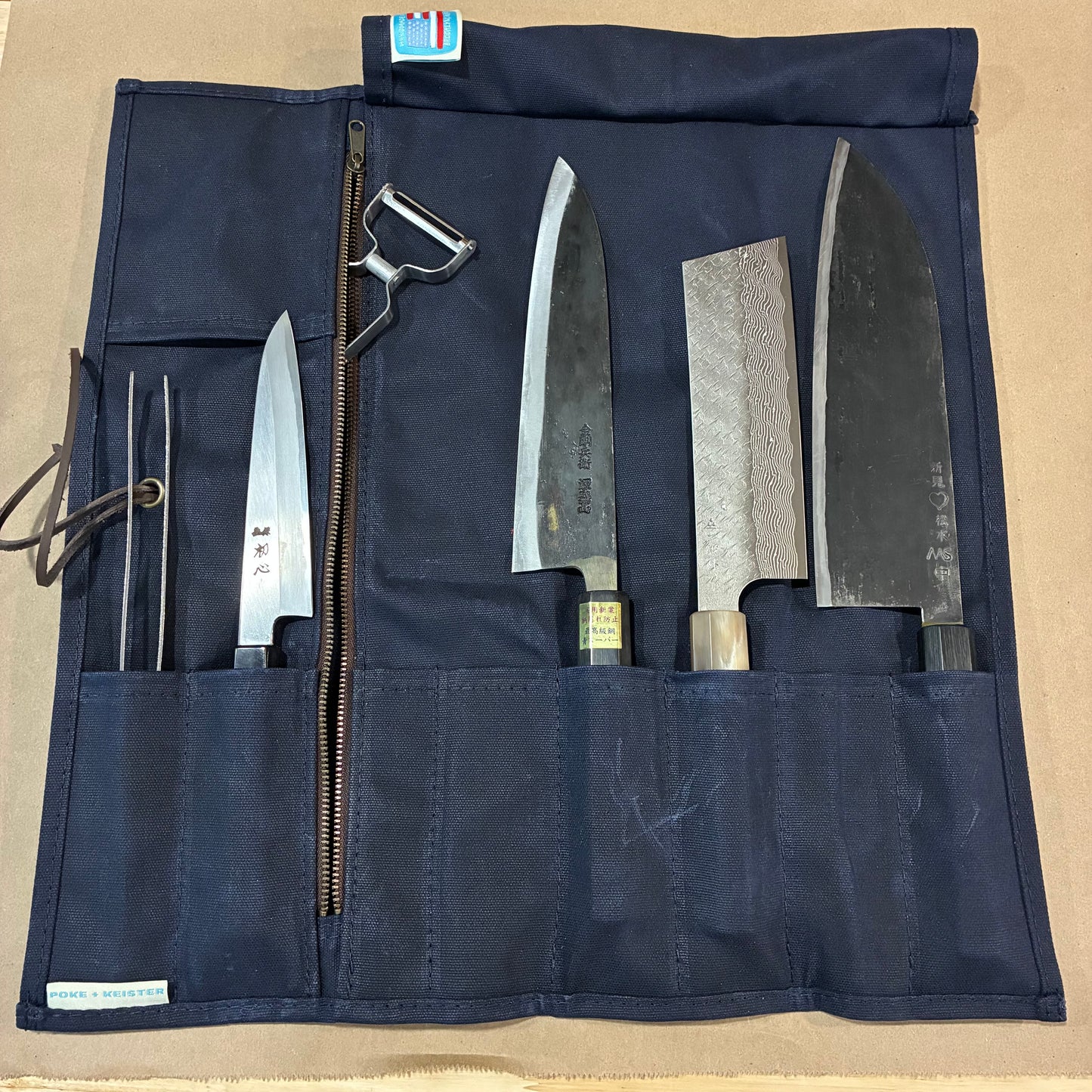 Poke + Keister Waxed Canvas Knife Roll
