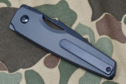 Kizer Dogfish 154CM Blade Button Lock Aluminium Handle