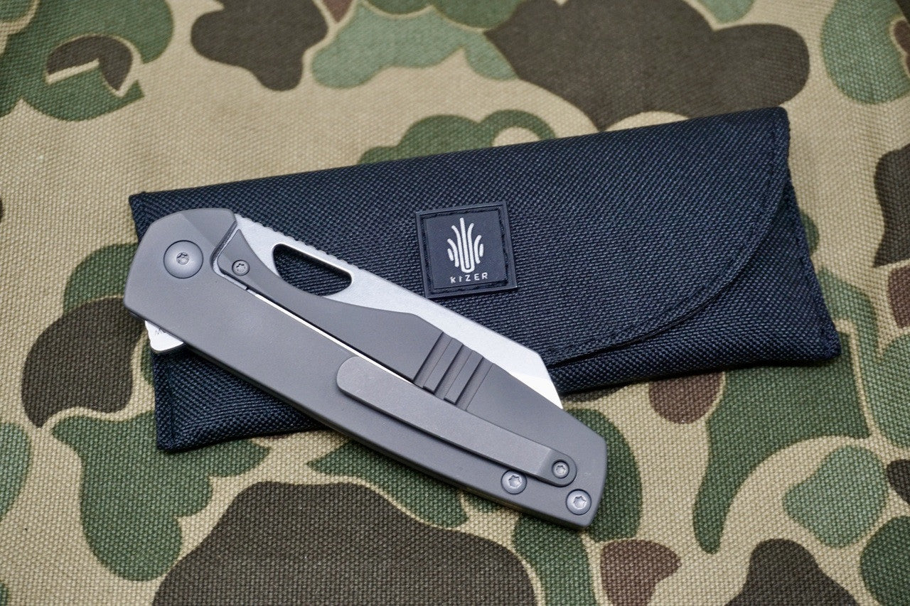 Kizer Sparrow S35VN Blade Titanium Handle