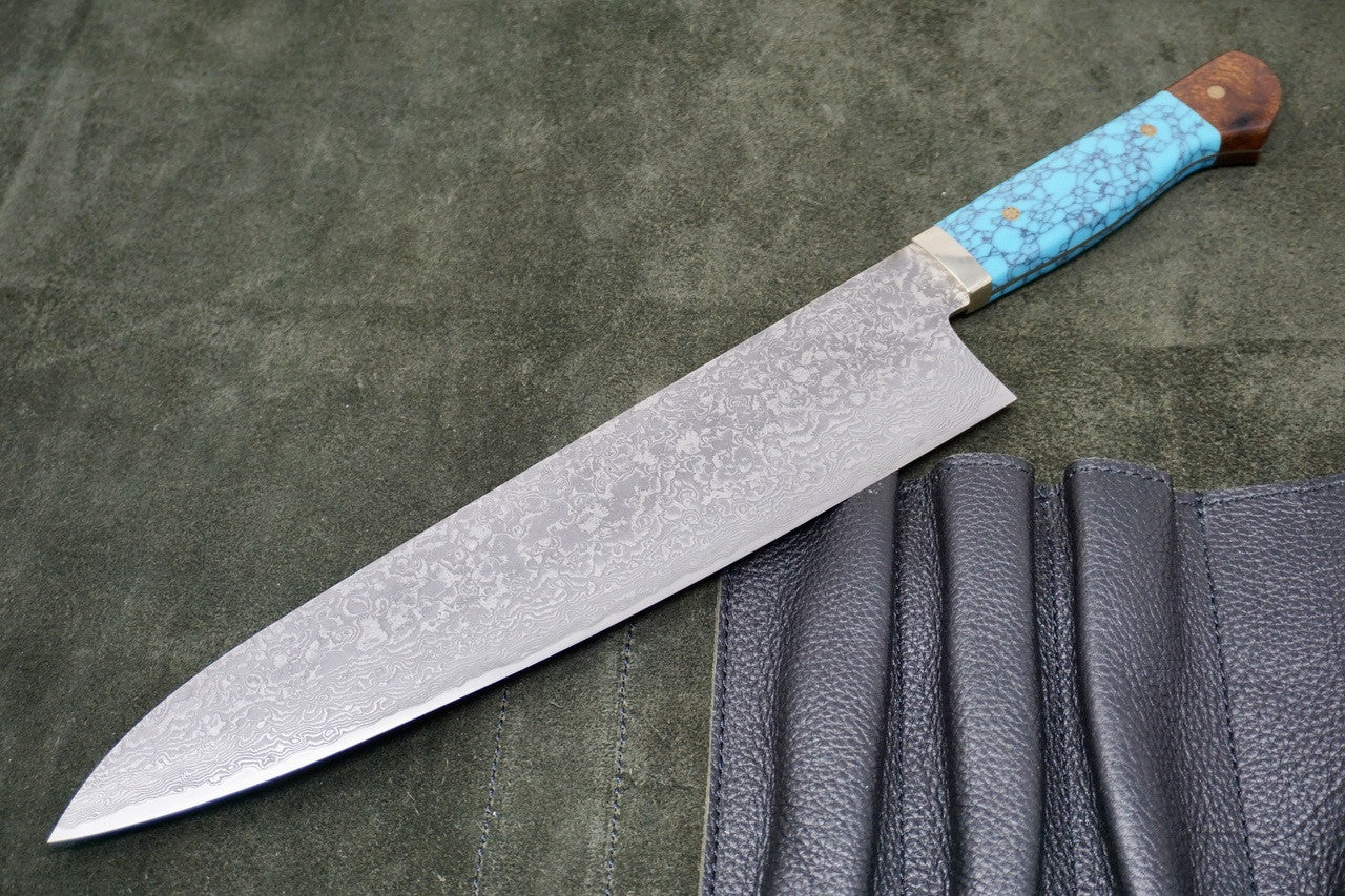 Hiro Knives Nickel Damascus SG2 Gyuto