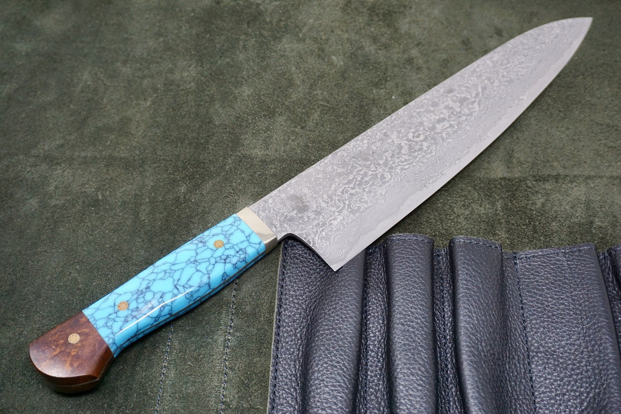 Hiro Knives Nickel Damascus SG2 Gyuto