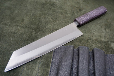 Tsunehisa Shirogami Kiritsuke 210mm Purple Lacquer