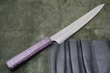 Tsunehisa Shirogami Sujihiki Purple Lacquer