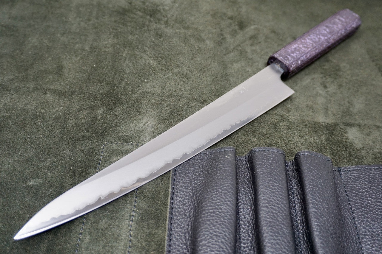 Tsunehisa Shirogami Sujihiki Purple Lacquer