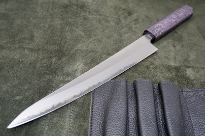 Tsunehisa Shirogami Sujihiki Purple Lacquer