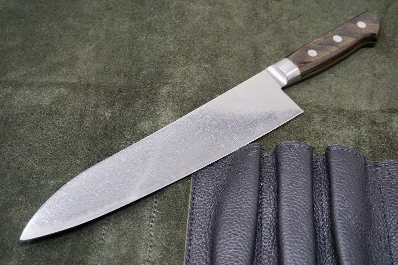 Tsunehisa Polished Damascus AUS10 Gyuto 210mm