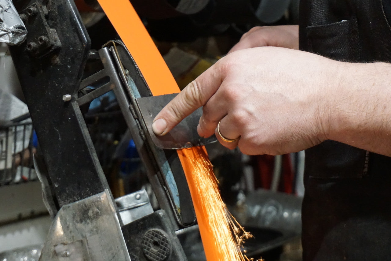 Water and special belts keep the blades from overheating during repairs