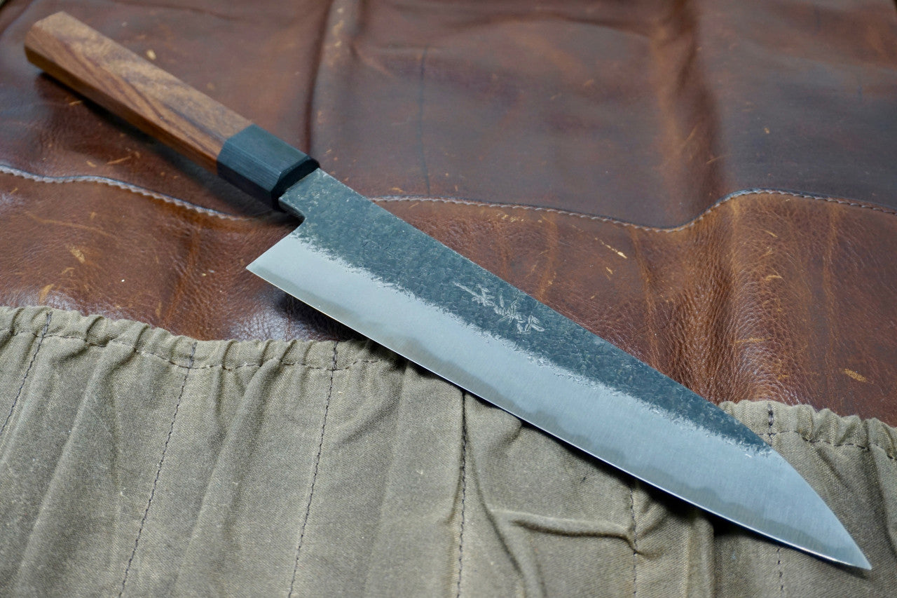 Yamahide Iwai Blue Super Gyuto Chef Knife - Wa Handle 210mm