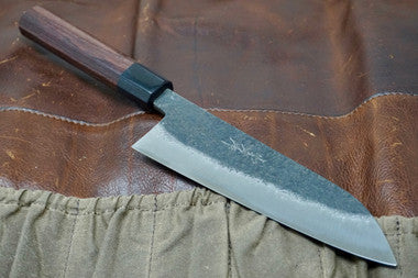 Yamahide Iwai Blue Super Santoku Knife - Wa Handle