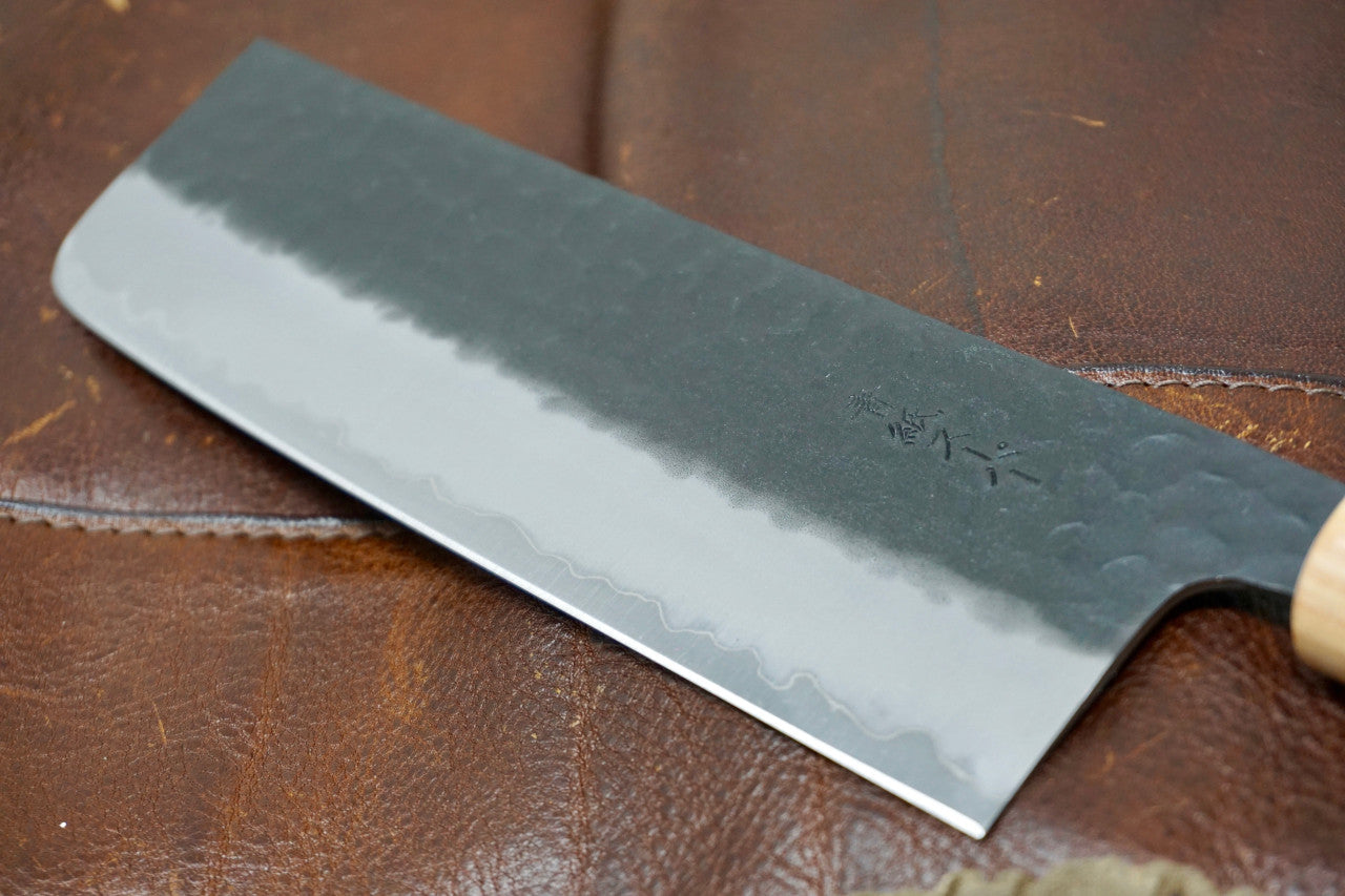 Tsunehisa Nakiri Blue Super Steel Kitchen Knife - 150mm