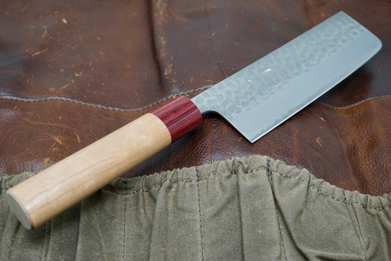 Tsunehisa Tsuchime Nakiri Blue Super Steel Kitchen Knife - 165mm