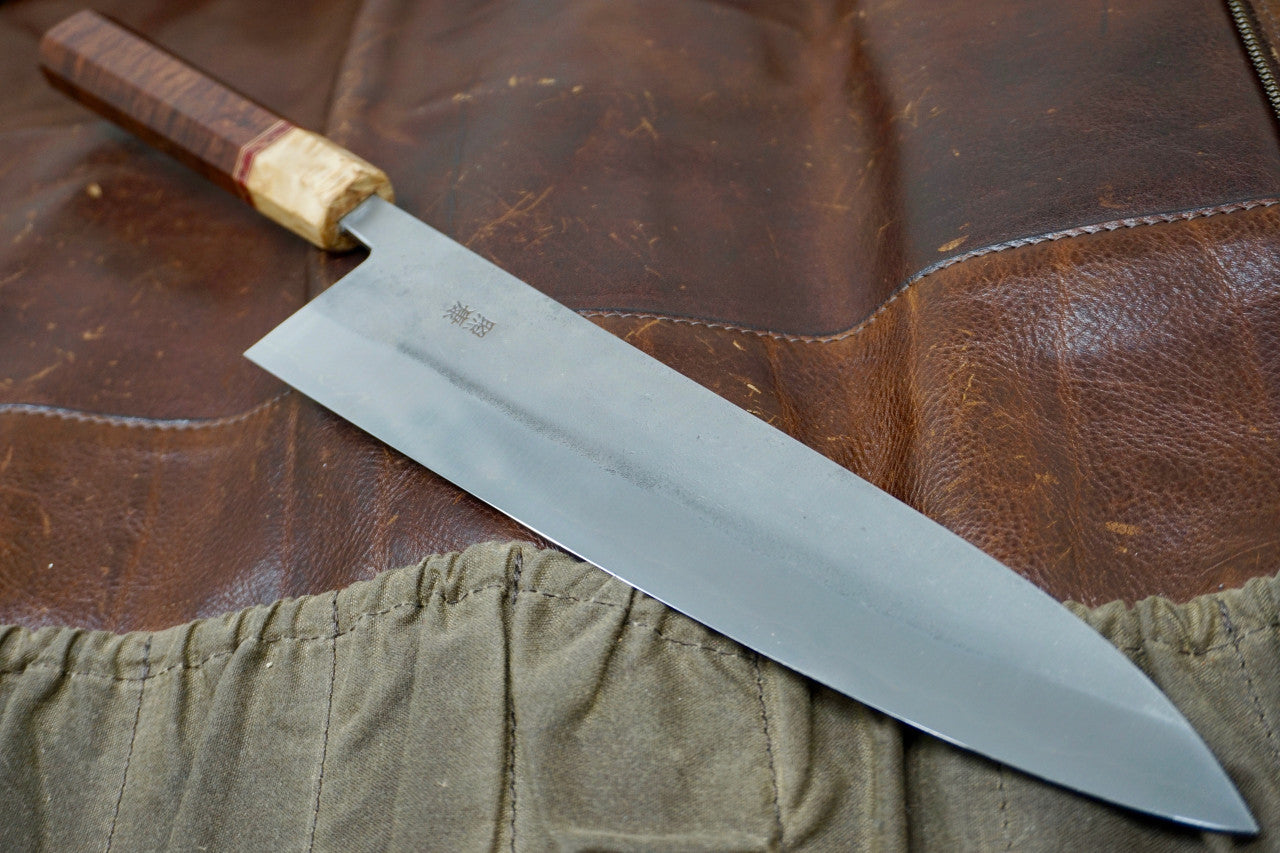 Teruyasu Fujiwara Gyuto Chef Knife 240mm Nishiji - Custom Handle