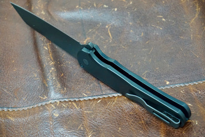 PRO-TECH Malibu Black DLC Reverse Tanto Flipper