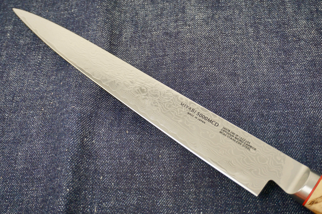 Miyabi Birchwood Sujihiki Knife - 9" SG2