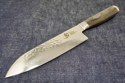 Shun Premier Grey Santoku Kitchen Knife - 7" Blade