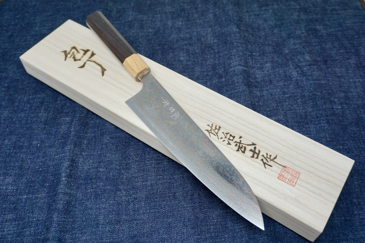 Saji Rainbow Damascus Gyuto 210mm VG10