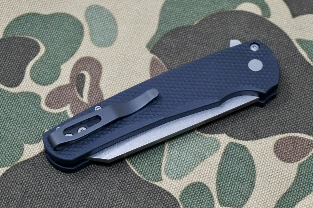 PRO-TECH Malibu Textured Black Reverse Tanto Flipper