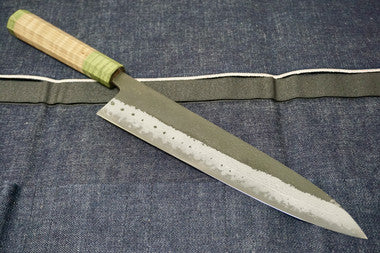 Shinkiro Damascus AS Gyuto Chef Knife - 240mm Green