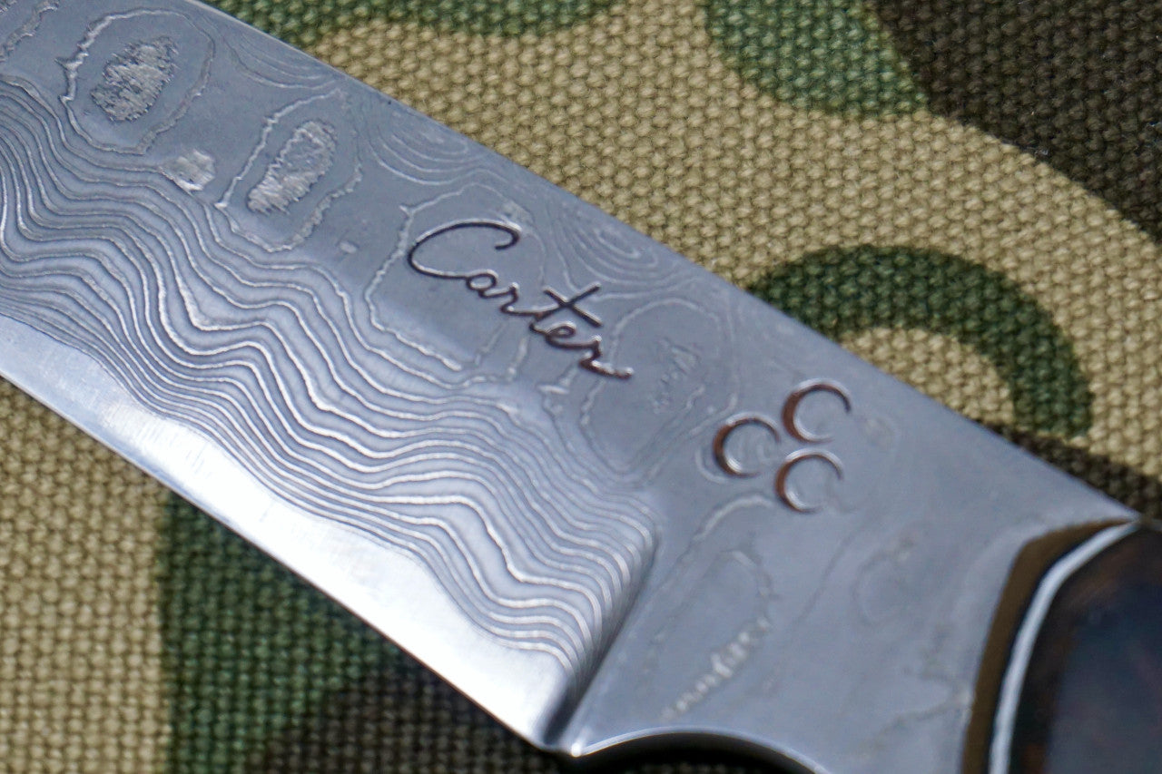 Carter Cutlery Damascus Neck Knife #2715