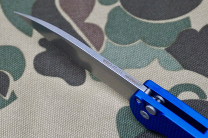 PRO-TECH Malibu Textured Blue Wharncliffe Flipper