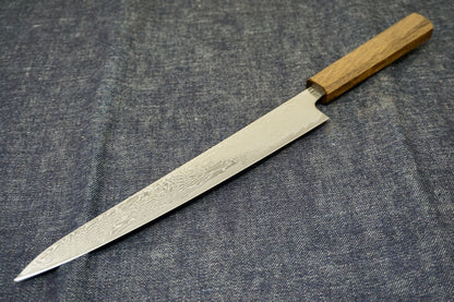 Tsunehisa Nickel Damascus Sujihiki Knife 240mm