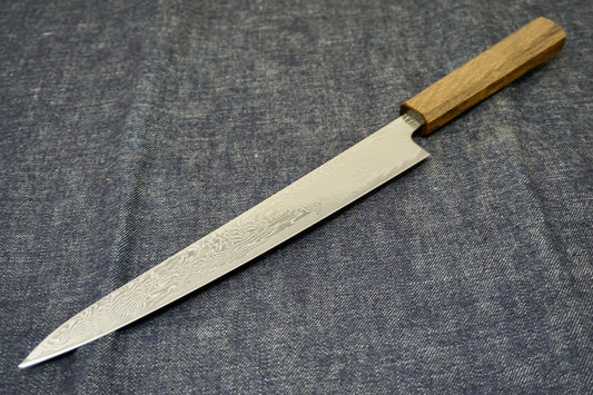 Tsunehisa Nickel Damascus Sujihiki Knife 240mm