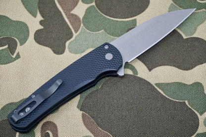 PRO-TECH Malibu Textured Black Wharncliffe Flipper