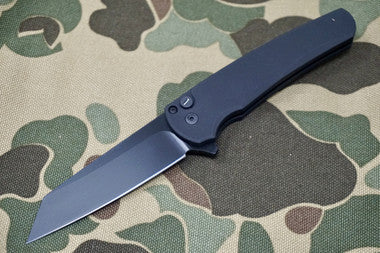 PRO-TECH Malibu Operator Black DLC Reverse Tanto Flipper