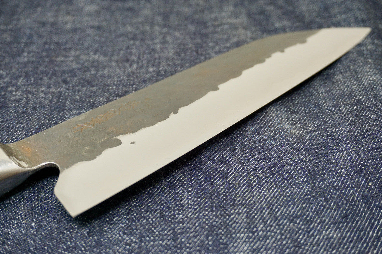 Teruyasu Fujiwara Denka Santoku - Polished w/ Custom Saya