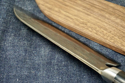 Teruyasu Fujiwara Denka Santoku - Polished w/ Custom Saya