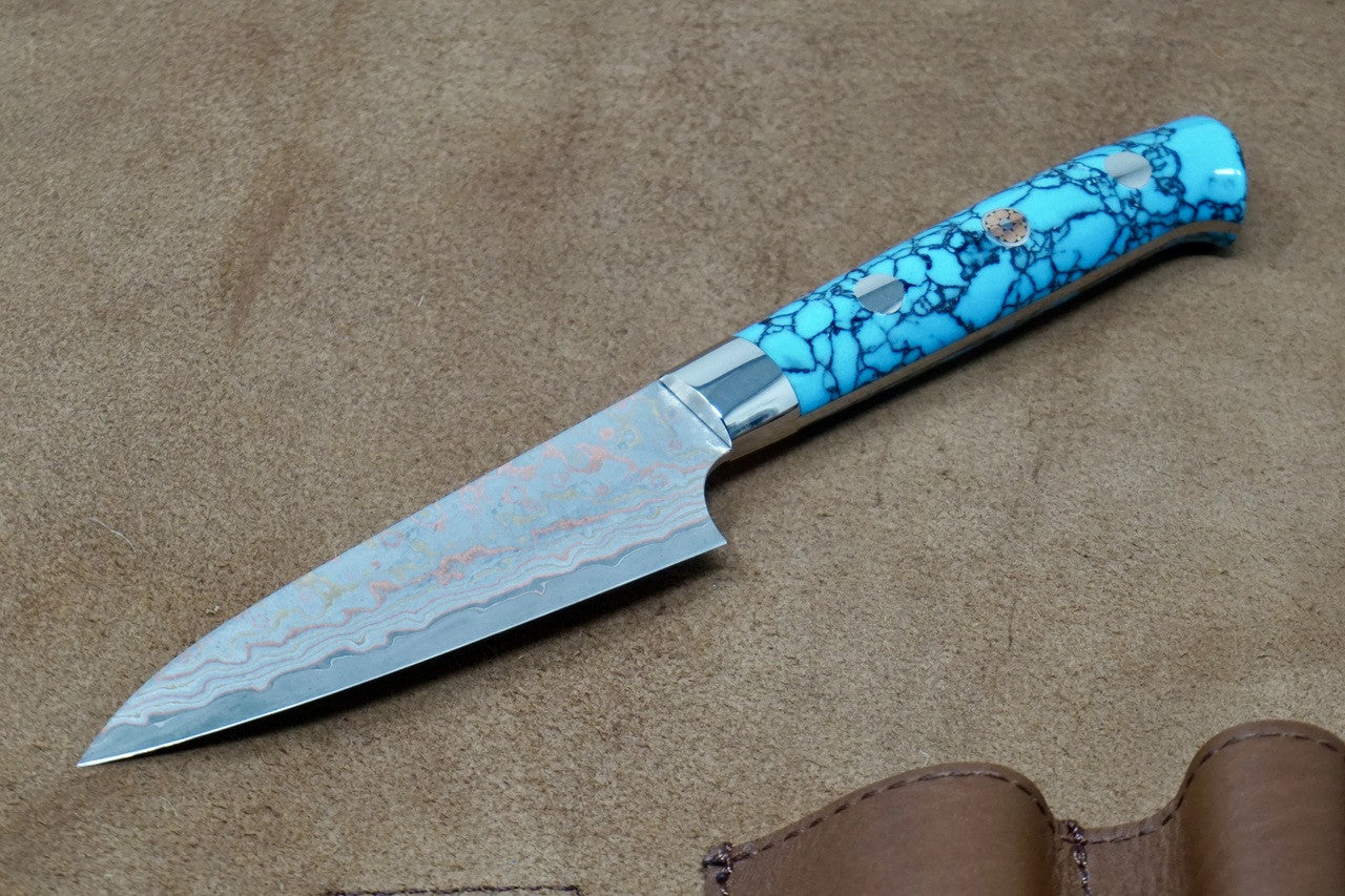 Saji Turquoise Rainbow VG10 Paring Knife 90mm