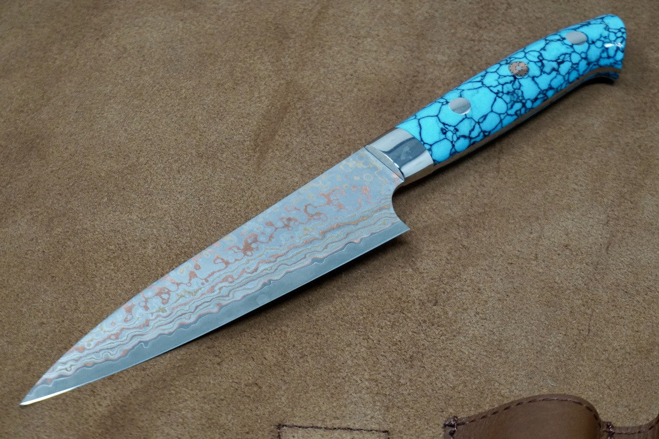 Saji Turquoise Rainbow VG10 Petty Knife 130mm